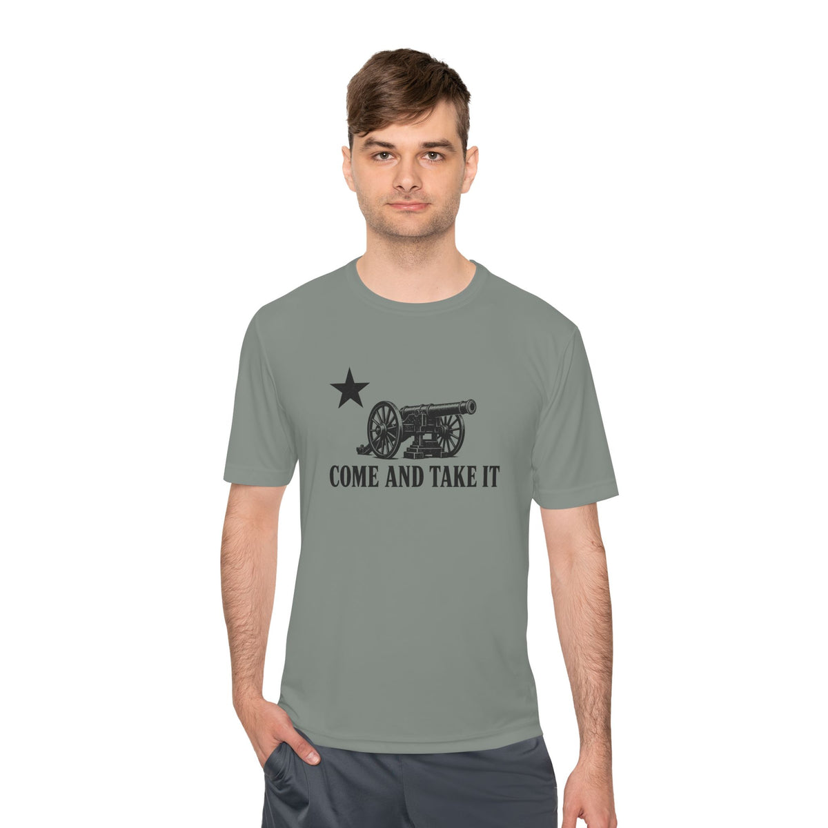 Come and Take It Cannon Men's Dry-Fit Performance Tee