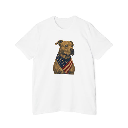 Patriotic Pit Bull American Flag Bandana Lightweight Tee
