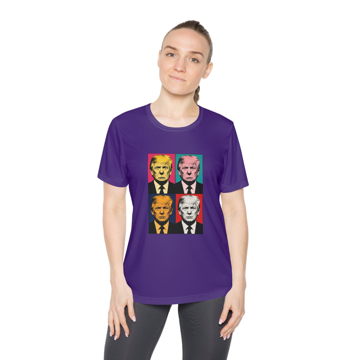 Trump Pop Art Grid Women's Dry-Fit Performance Tee