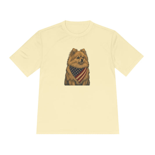 Patriotic Pomeranian American Flag Bandana Men's Dry-Fit Performance Tee