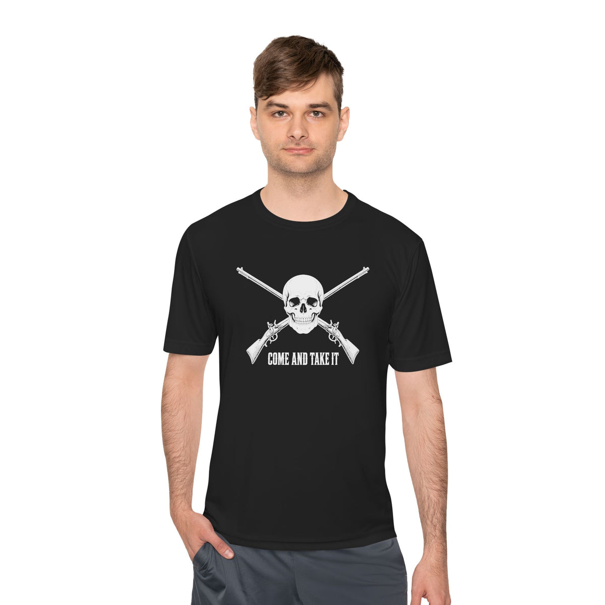 Come and Take It Jolly Roger Men's Dry-Fit Performance Tee