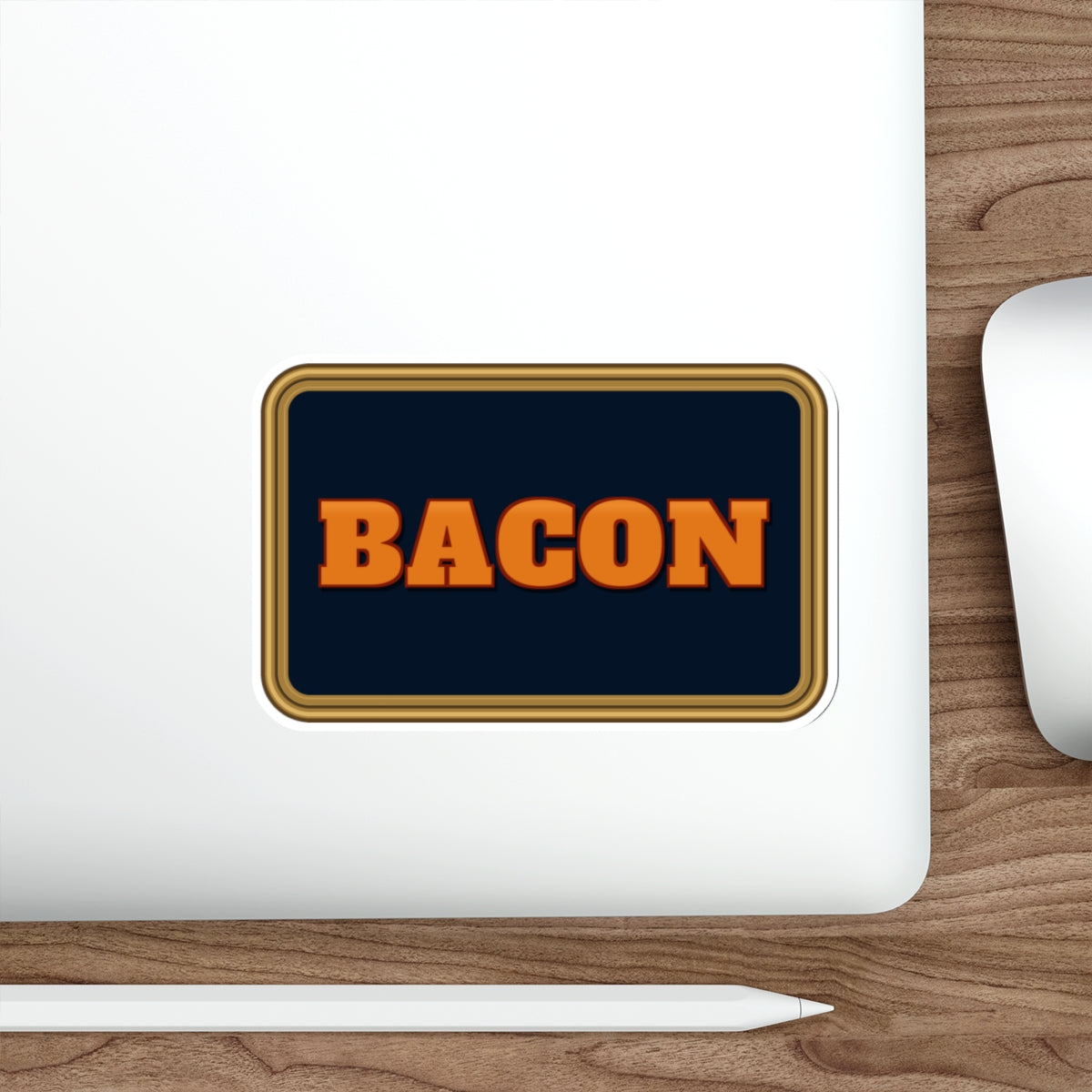 BACON Orange Block Die-Cut Sticker