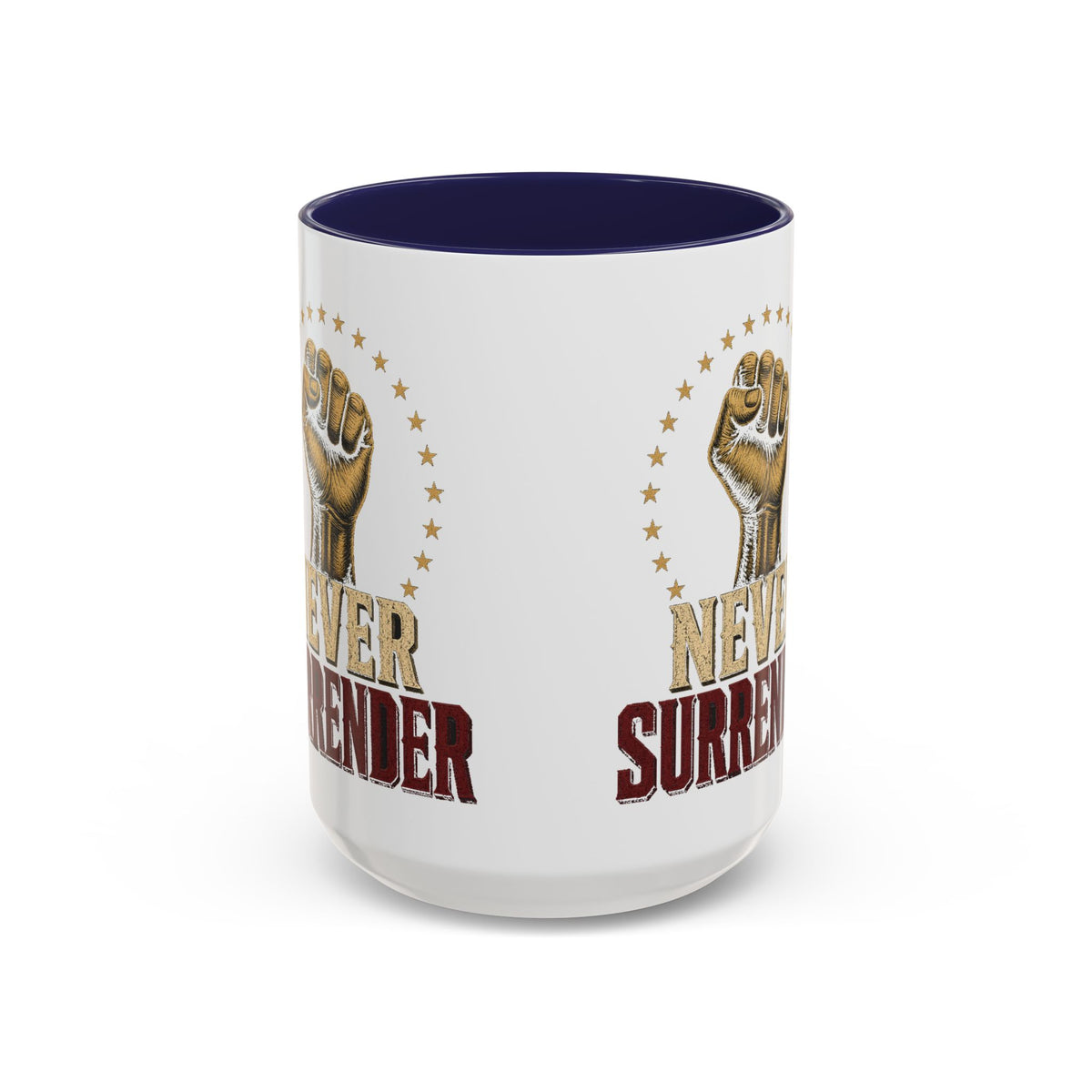 Never Surrender Accent Mug