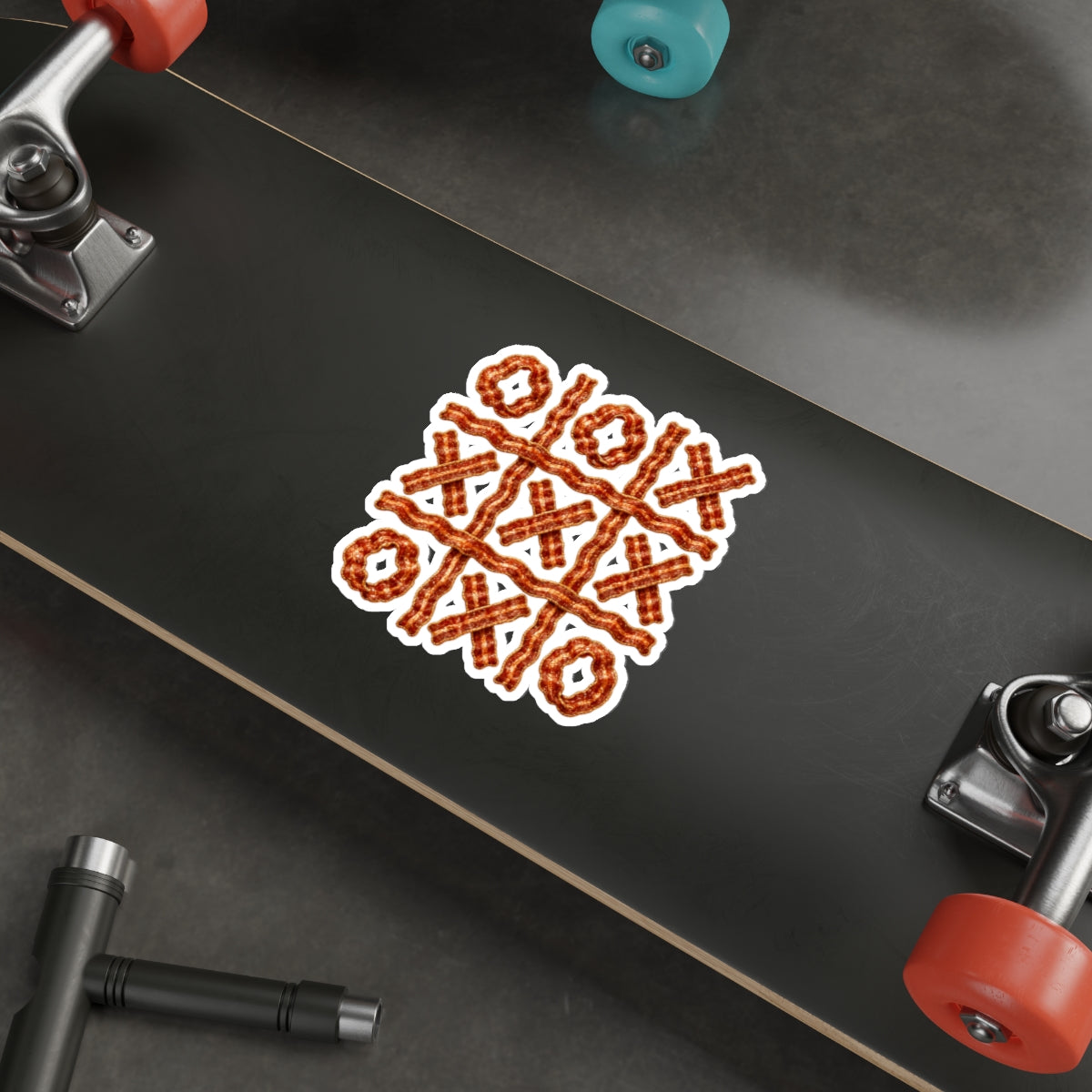 Bacon Tic-Tac-Toe Die-Cut Sticker