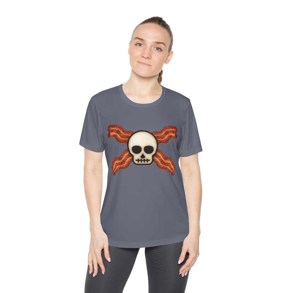 Bacon Jolly Roger Women's Dry-Fit Performance Tee