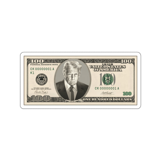 Trump $100 Bill Die-Cut Sticker