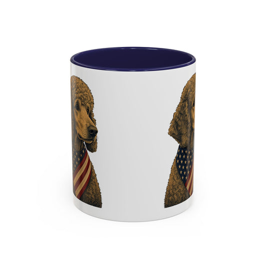 Patriotic Poodle Accent Mug