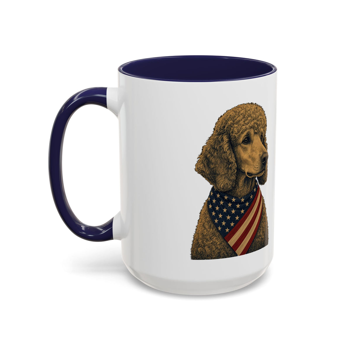 Patriotic Poodle Accent Mug