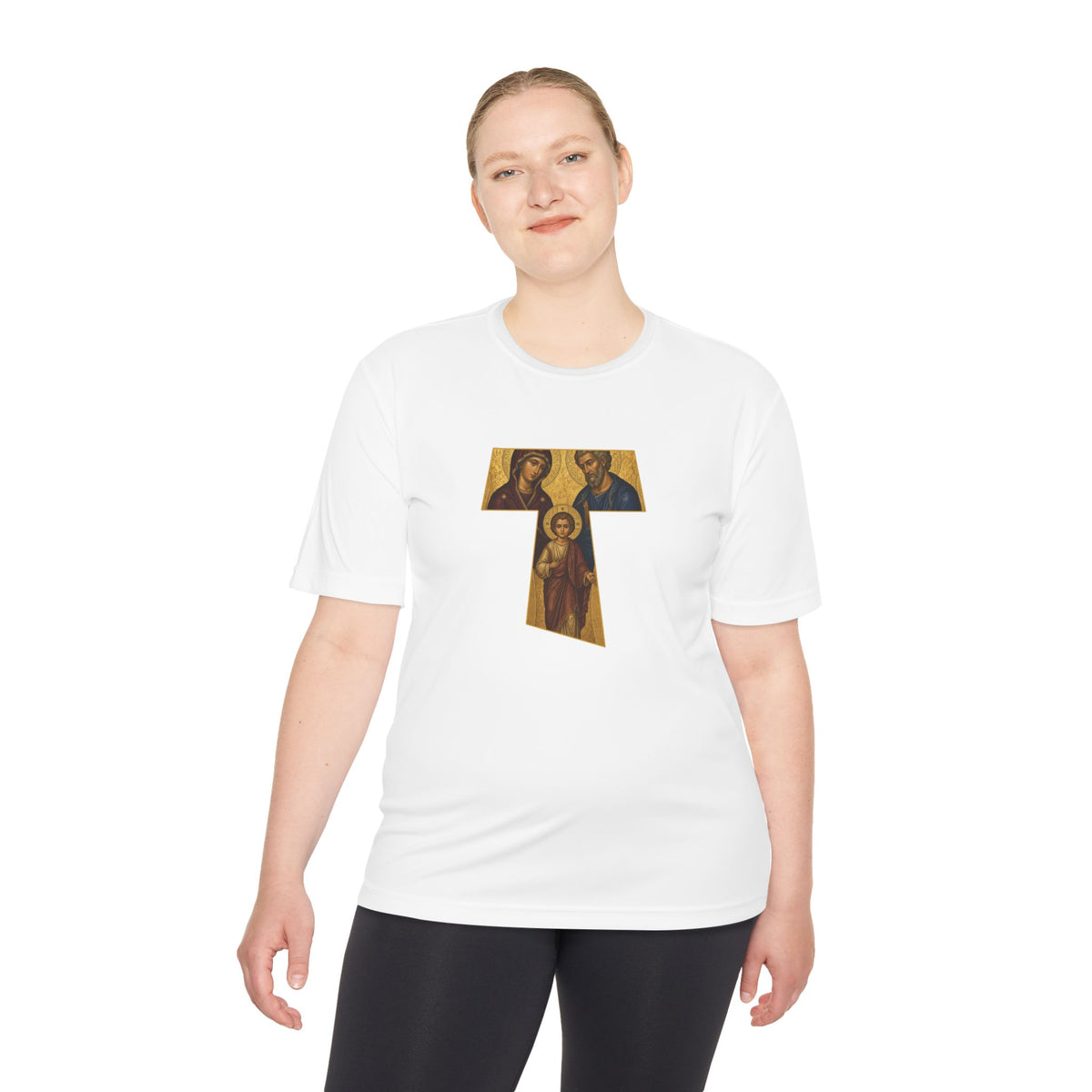Holy Family Tau Cross – I AM Back Men's Dry-Fit Performance Tee