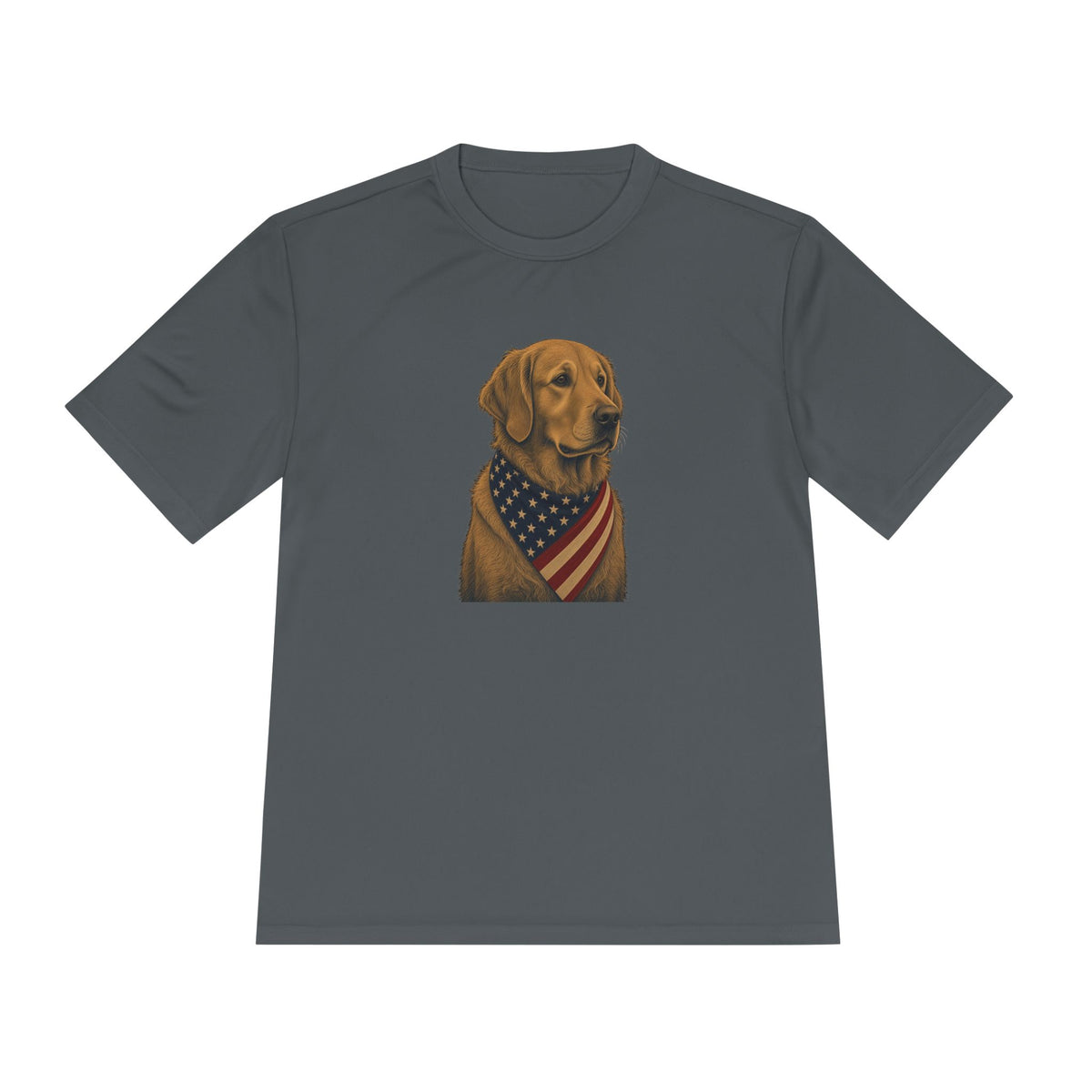 Patriotic Golden Retriever American Flag Bandana Men's Dry-Fit Performance Tee