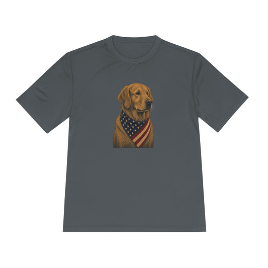 Patriotic Golden Retriever American Flag Bandana Men's Dry-Fit Performance Tee