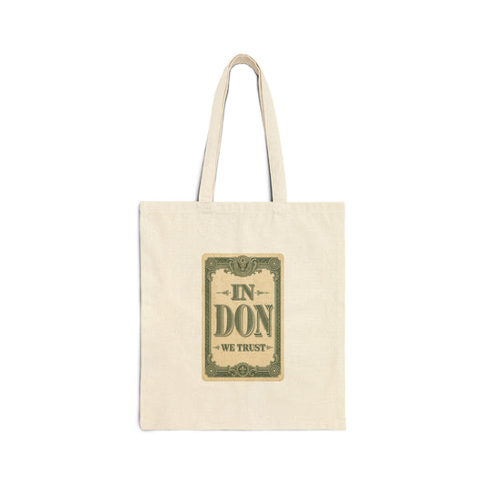 In Don We Trust Card Canvas Tote Bag