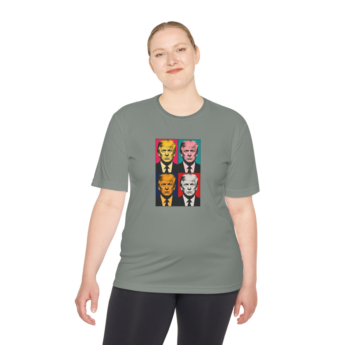 Trump Pop Art Grid Men's Dry-Fit Performance Tee