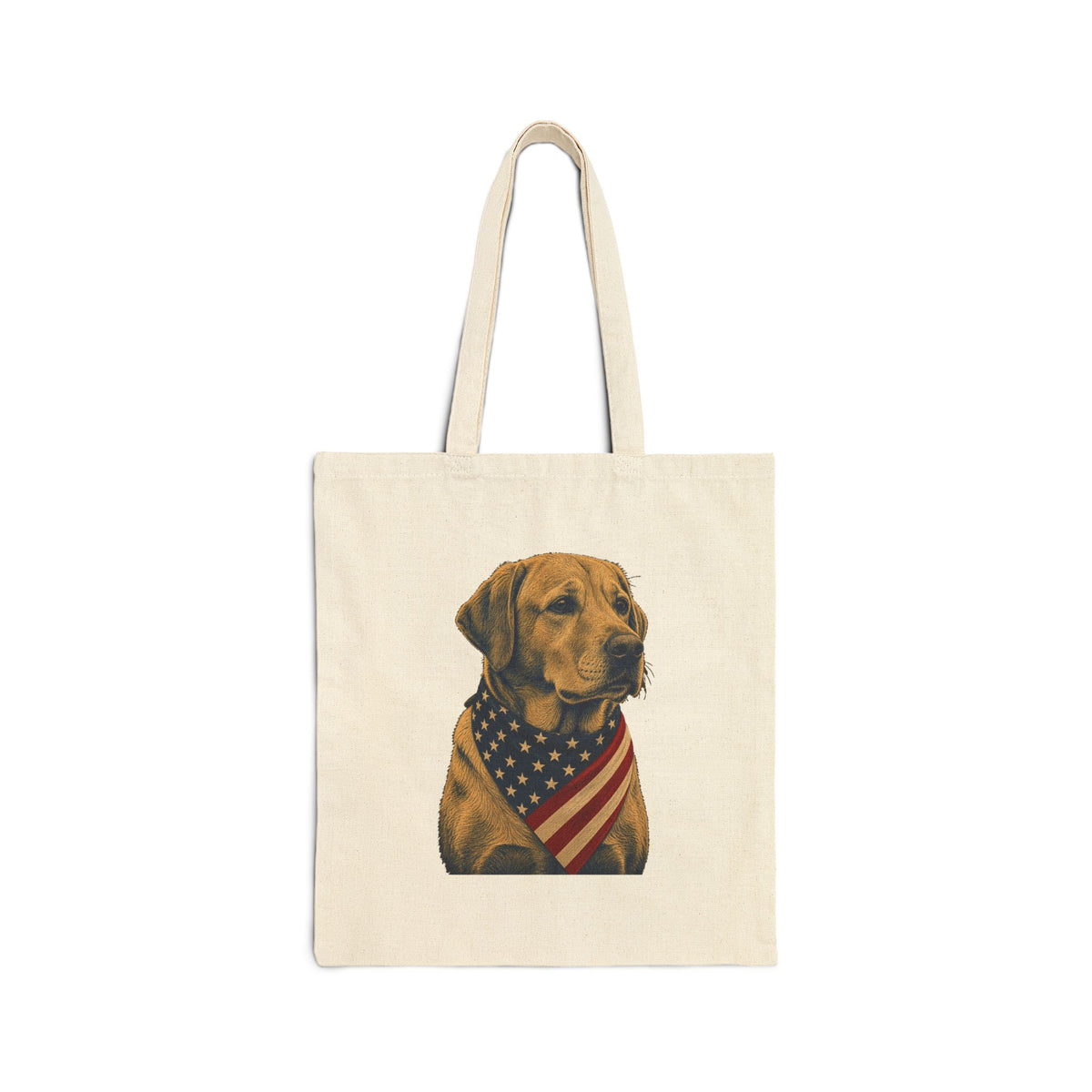 Lab Patriotic Pup Canvas Tote Bag