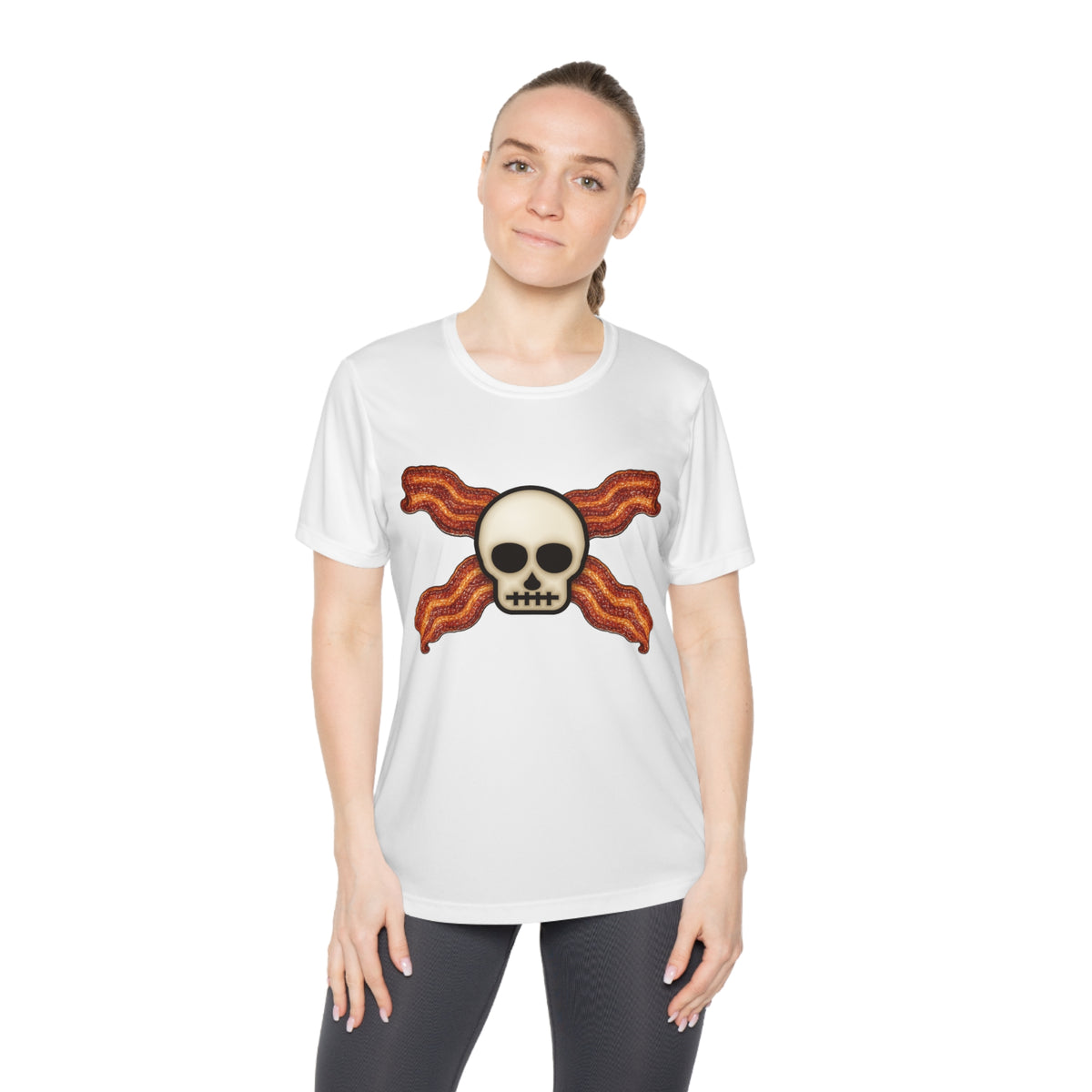 Bacon Jolly Roger Women's Dry-Fit Performance Tee