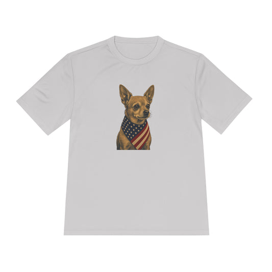 Patriotic Chihuahua American Flag Bandana Men's Dry-Fit Performance Tee