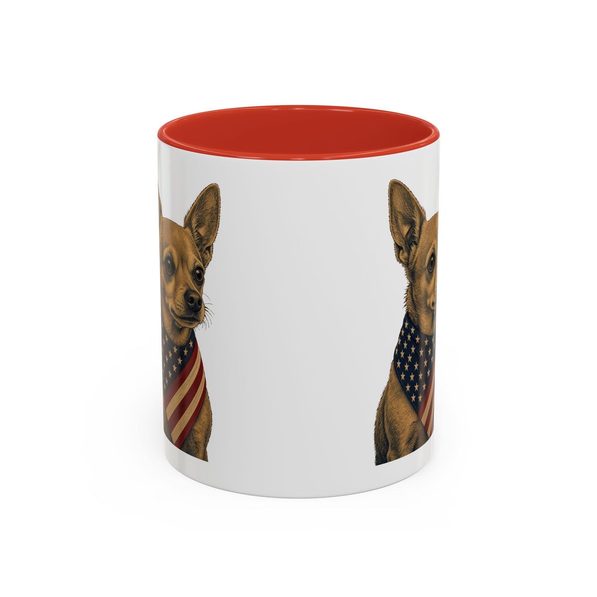 Patriotic Chihuahua Accent Mug