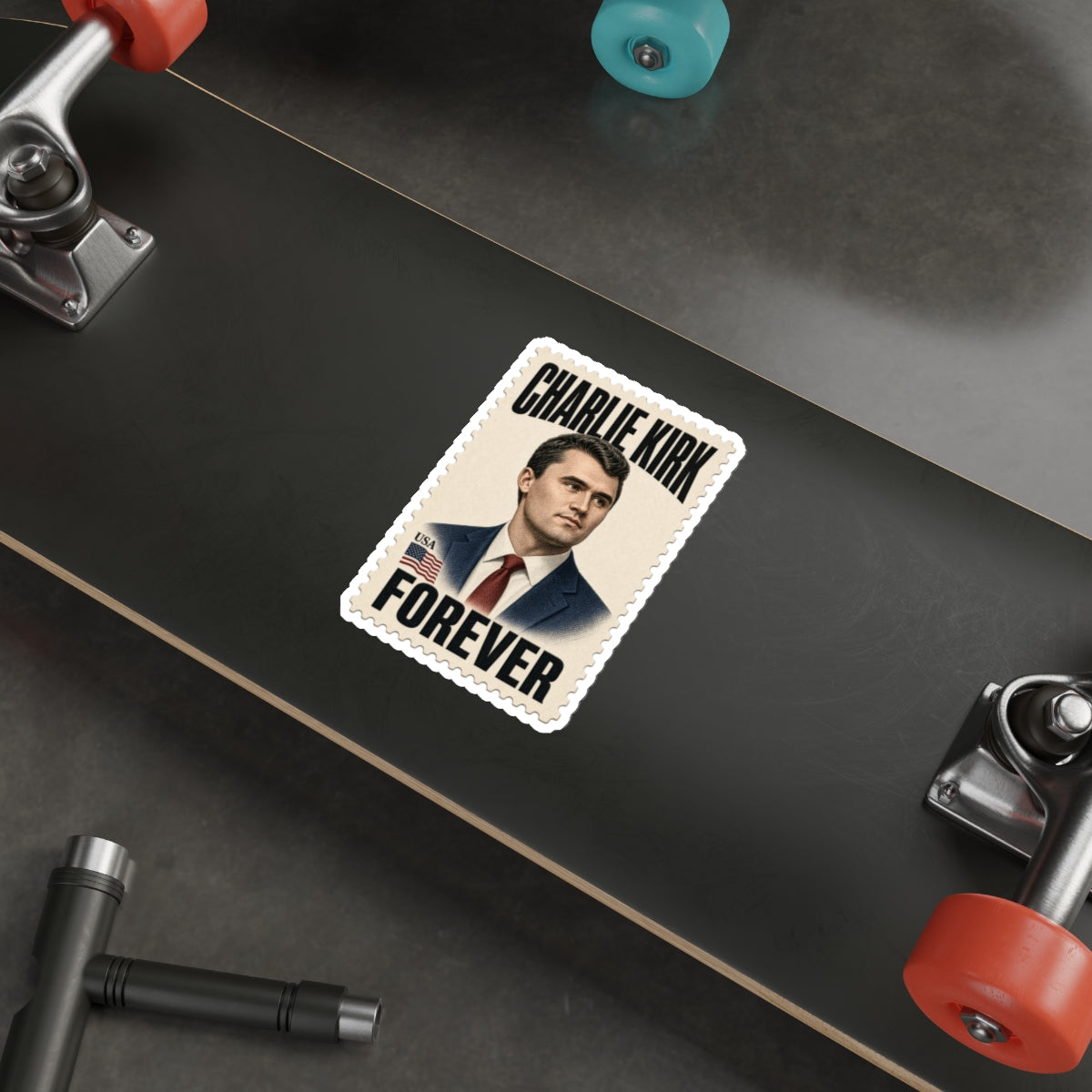 Charlie Kirk Forever Stamp Die-Cut Sticker