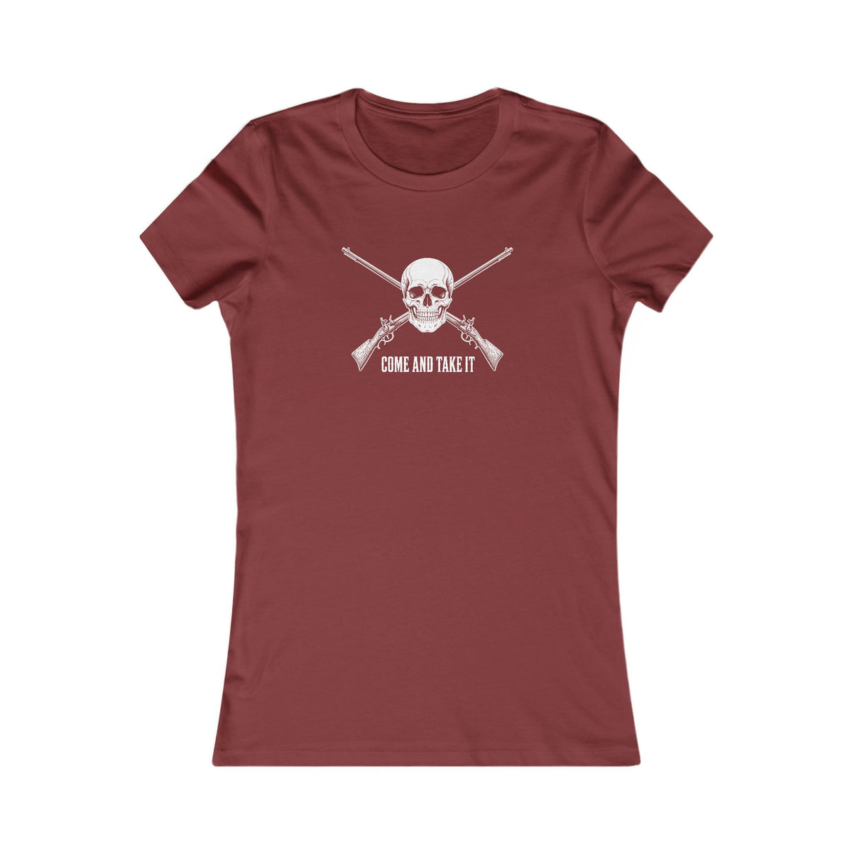 Come and Take It Jolly Roger Women's Slim Fit Tee - Dark Colors
