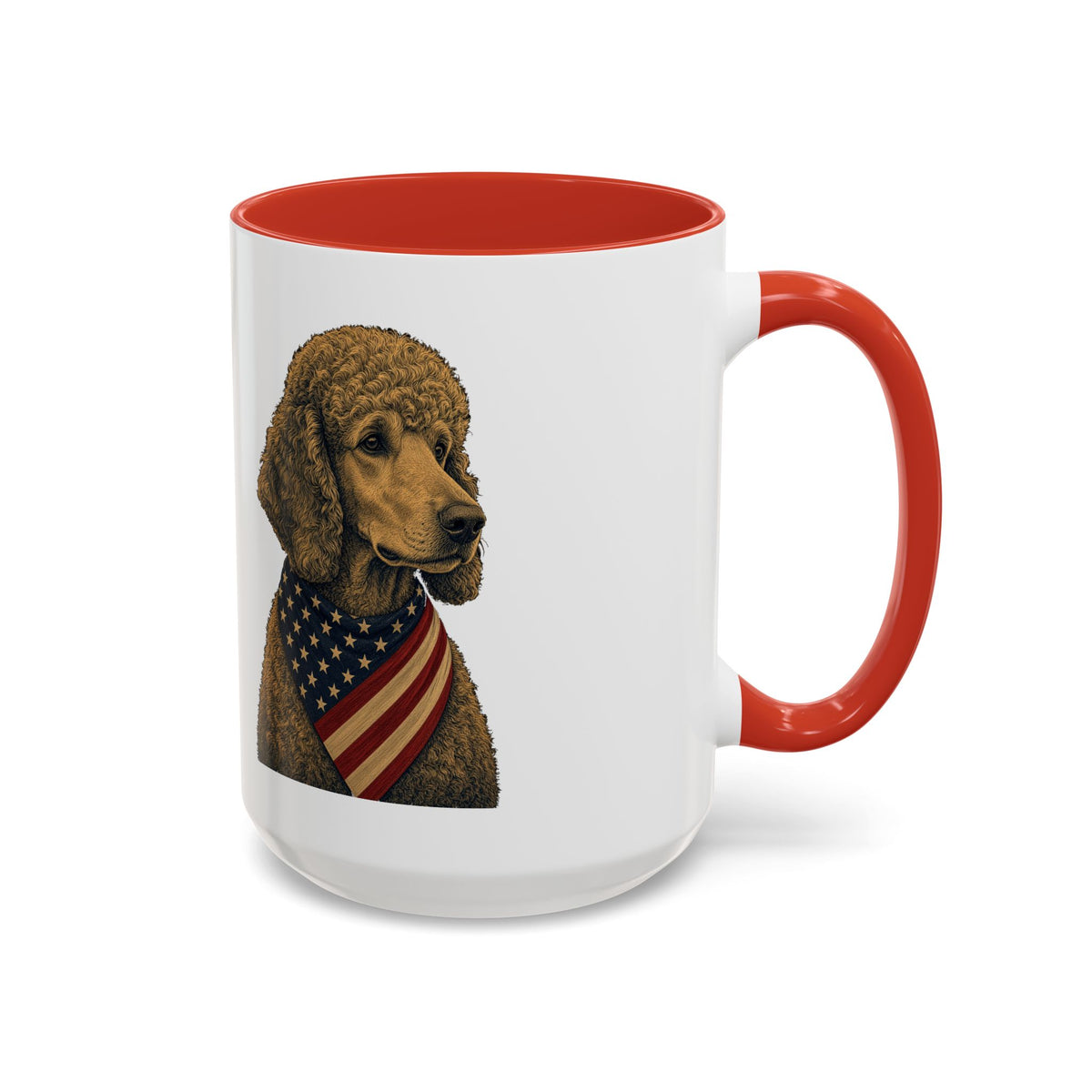 Patriotic Poodle Accent Mug