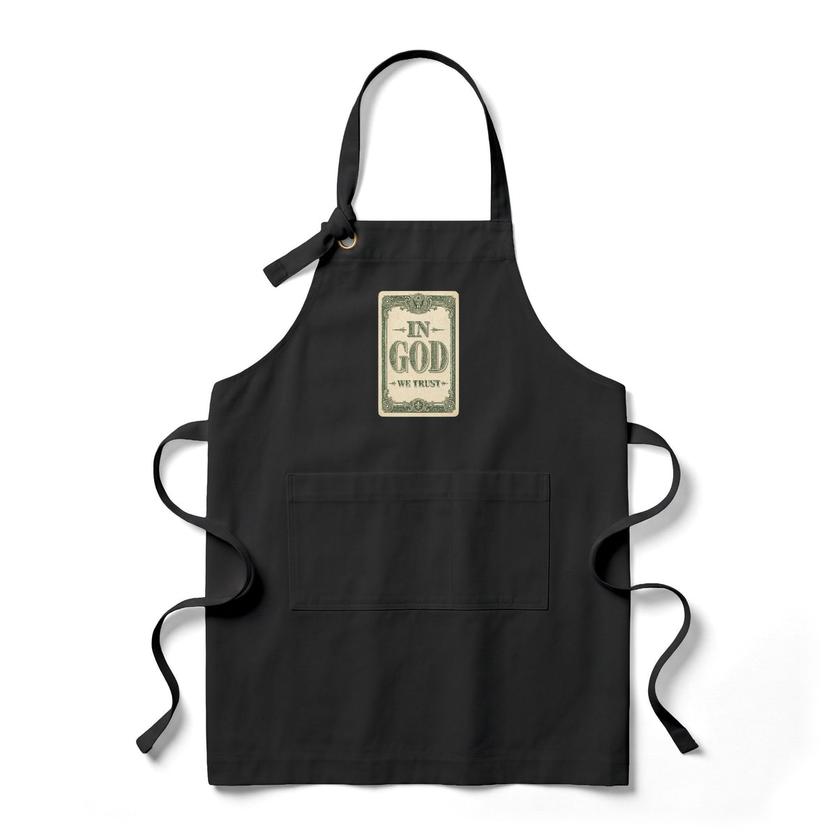 In God We Trust Card Heavy Twill Bib Apron