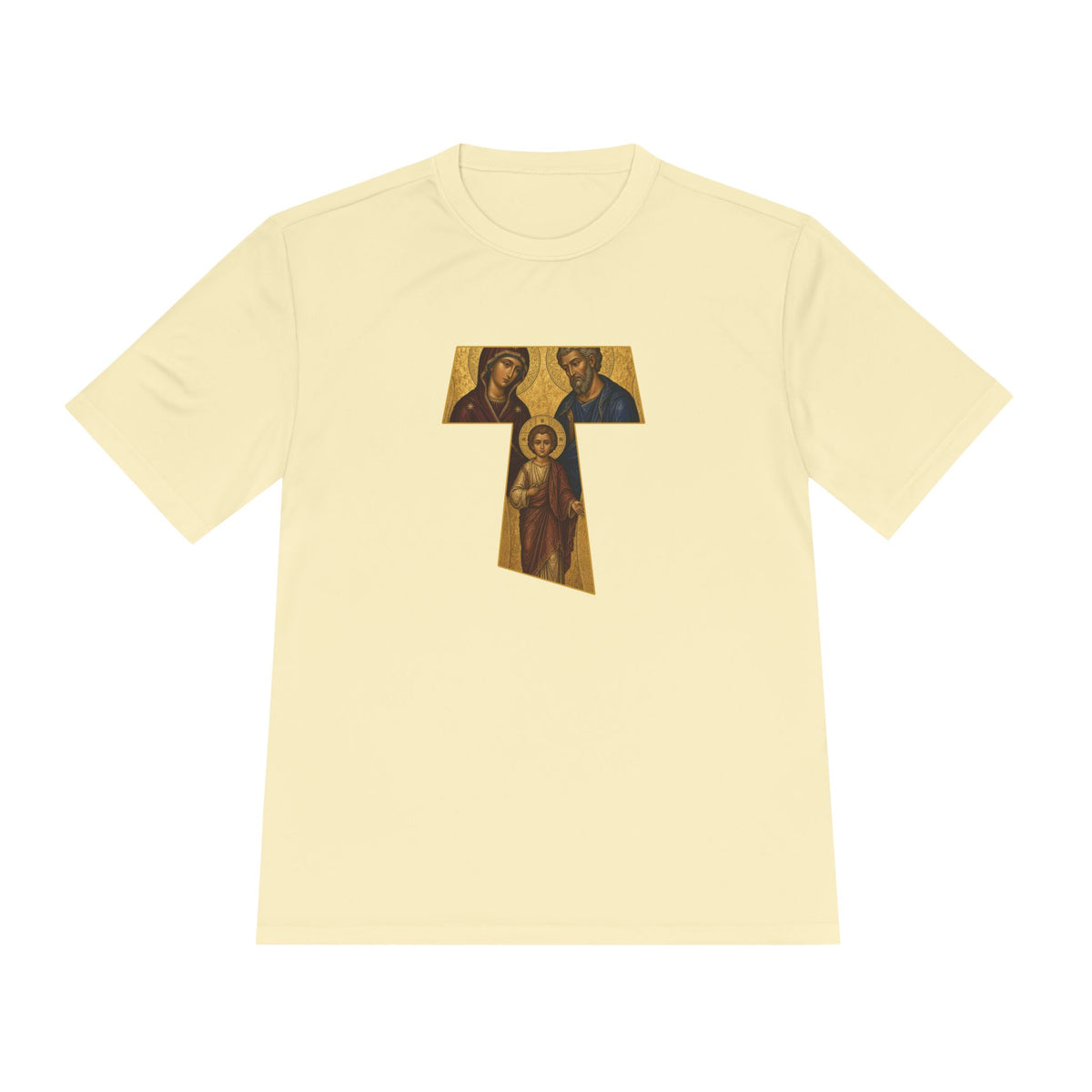 Holy Family Tau Cross – I AM Back Men's Dry-Fit Performance Tee