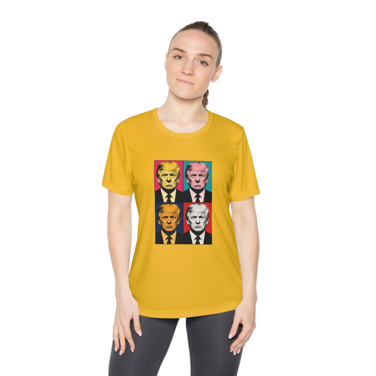 Trump Pop Art Grid Women's Dry-Fit Performance Tee