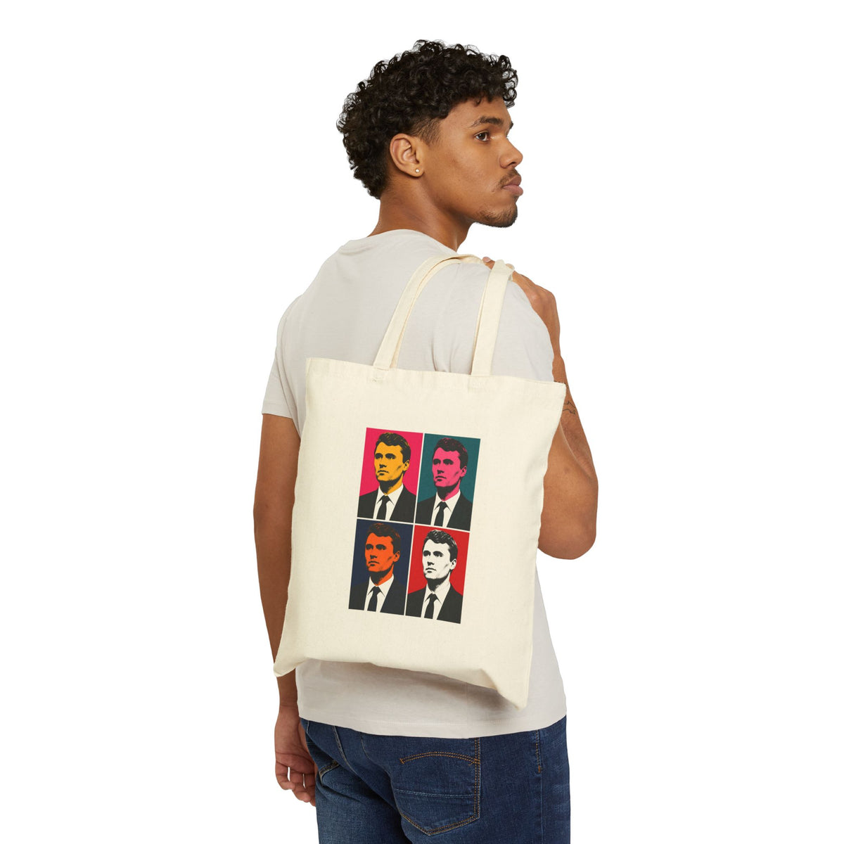 Charlie Pop Art Canvas Tote Bag