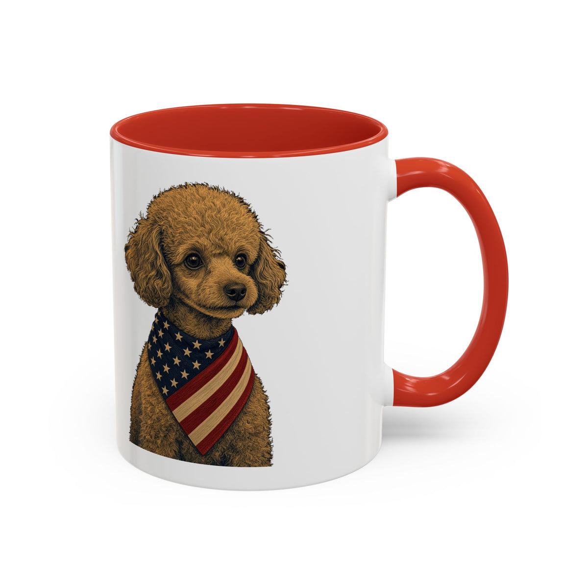 Patriotic Toy Poodle Accent Mug