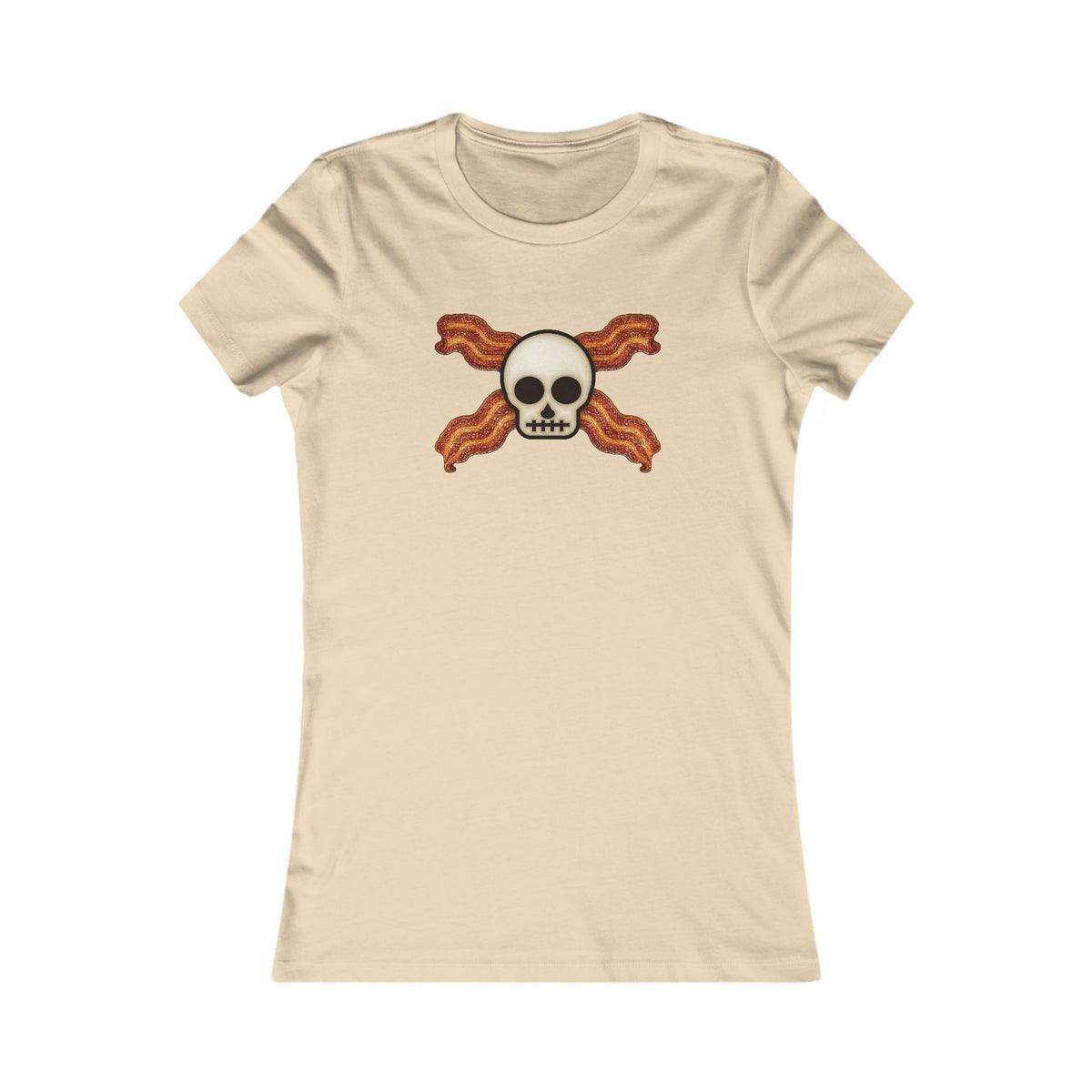 Bacon Jolly Roger Women's Slim Fit Tee
