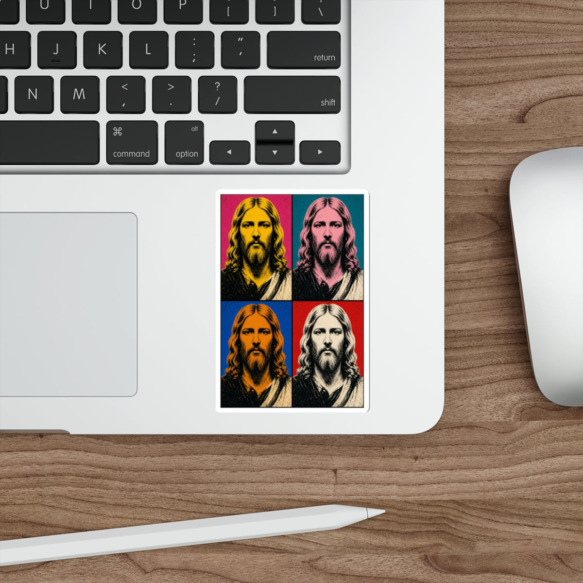 Jesus Pop Art Grid Die-Cut Sticker