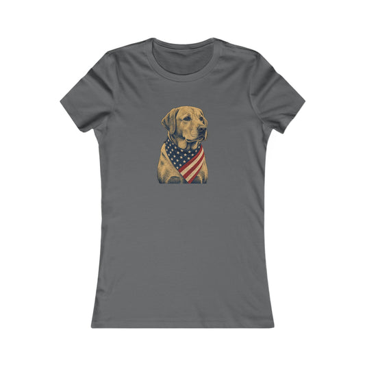 Patriotic Lab American Flag Bandana Women's Slim Fit Tee