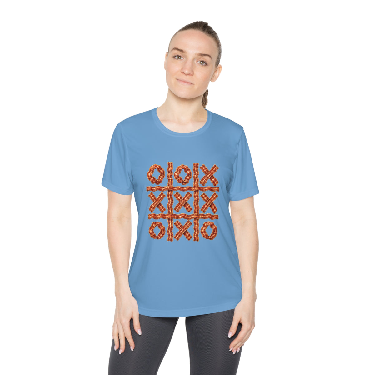 Bacon Tic-Tac-Toe Women's Dry-Fit Performance Tee