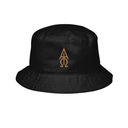Alpha & Omega Monogram Embroidered Bucket Hat