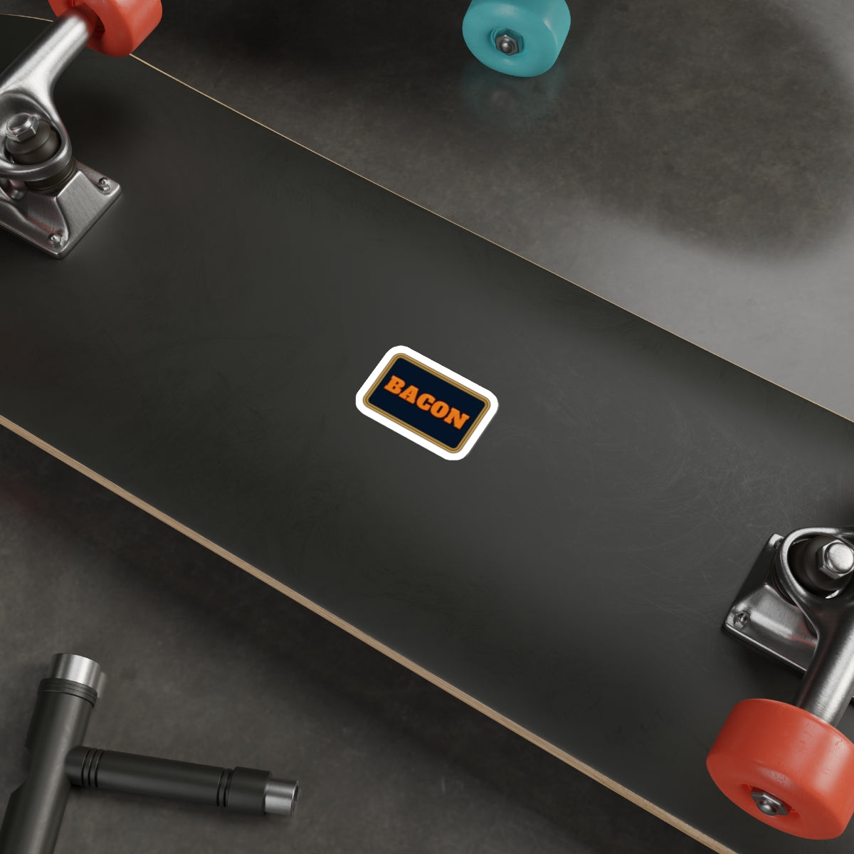 BACON Orange Block Die-Cut Sticker