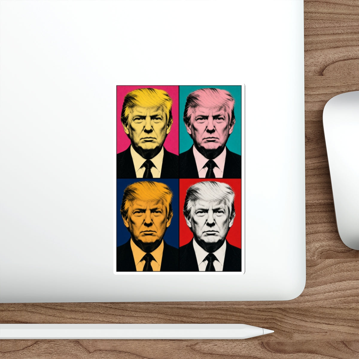Trump Pop Art Grid Die-Cut Sticker