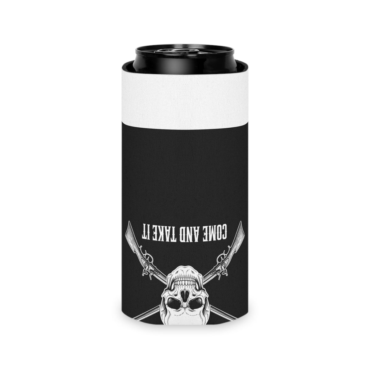 Come and Take It Jolly Roger Can Cooler