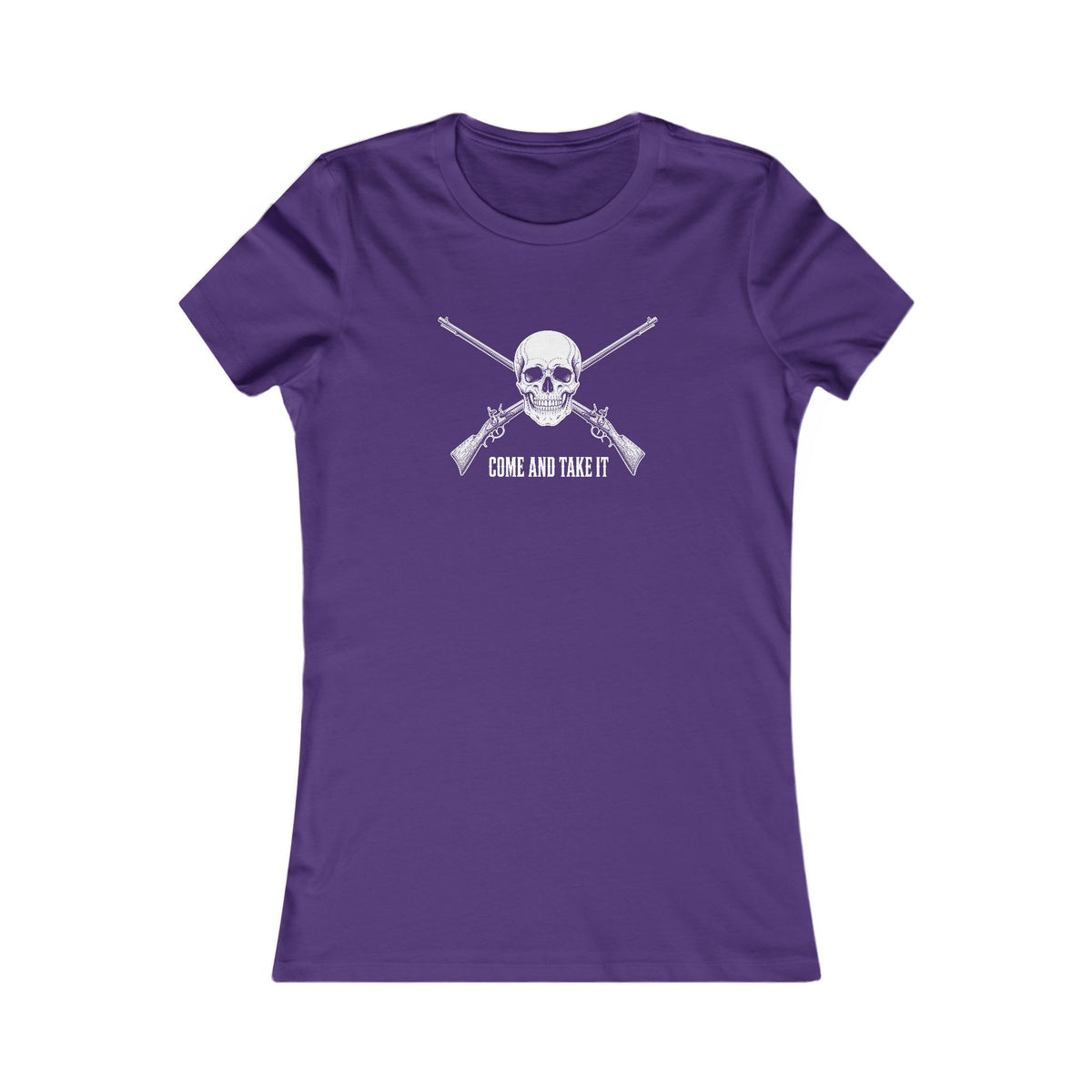 Come and Take It Jolly Roger Women's Slim Fit Tee - Dark Colors