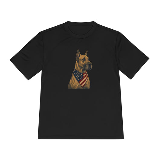 Patriotic Great Dane American Flag Bandana Men's Dry-Fit Performance Tee