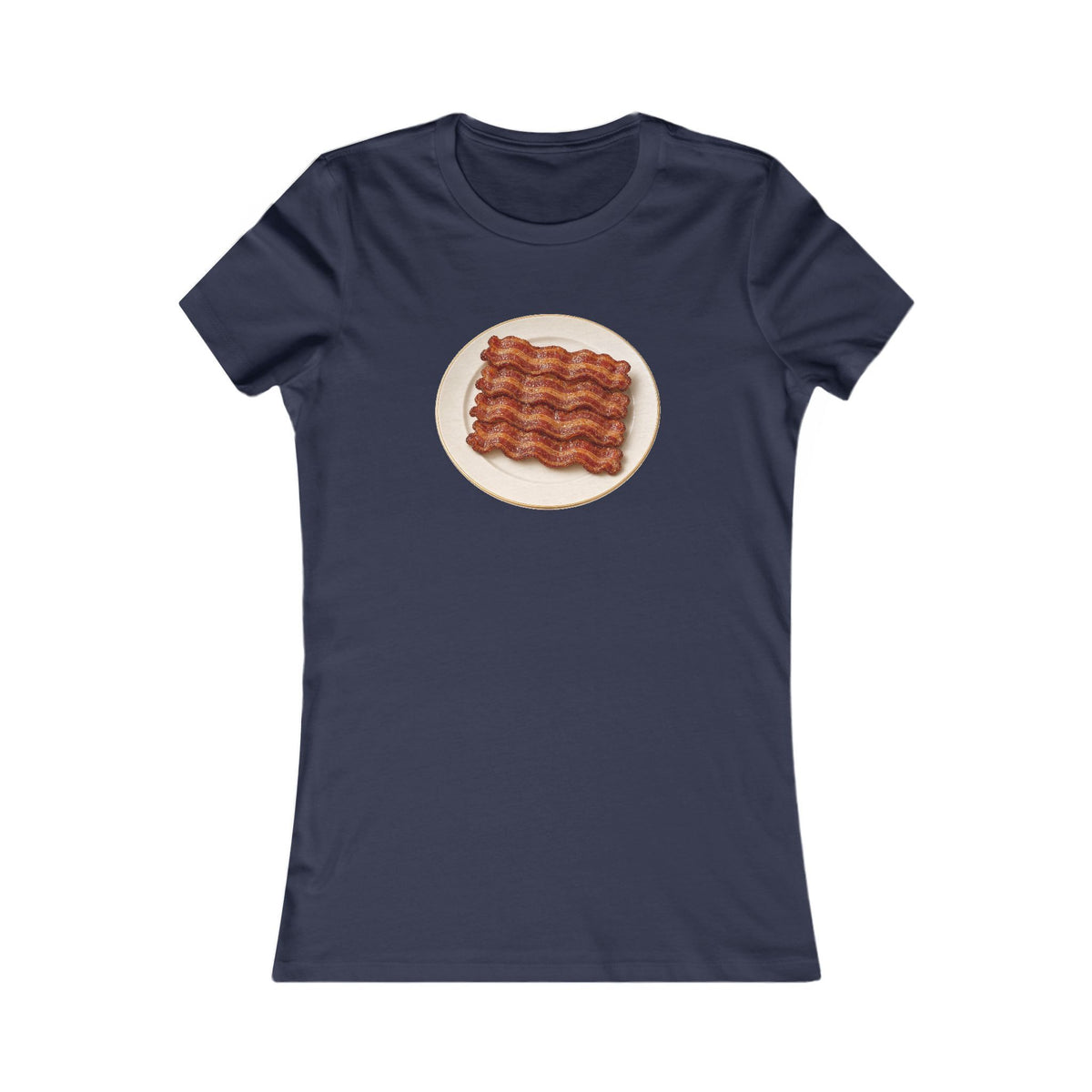 Bacon Stack Plate Women's Slim Fit Tee
