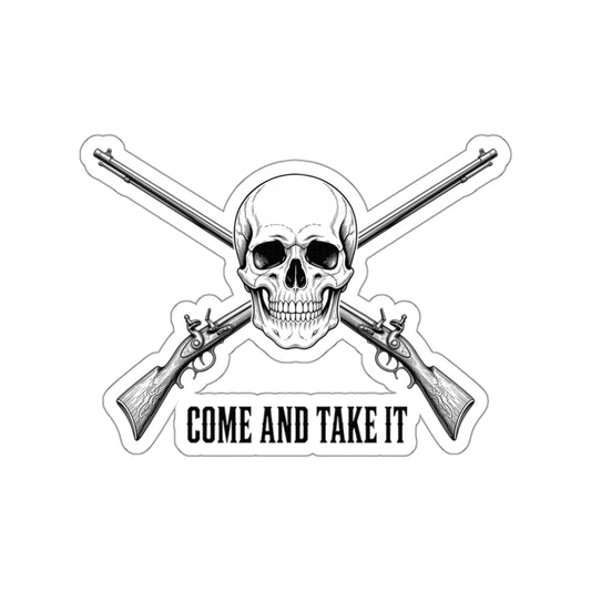 Come and Take It Jolly Roger Die-Cut Sticker