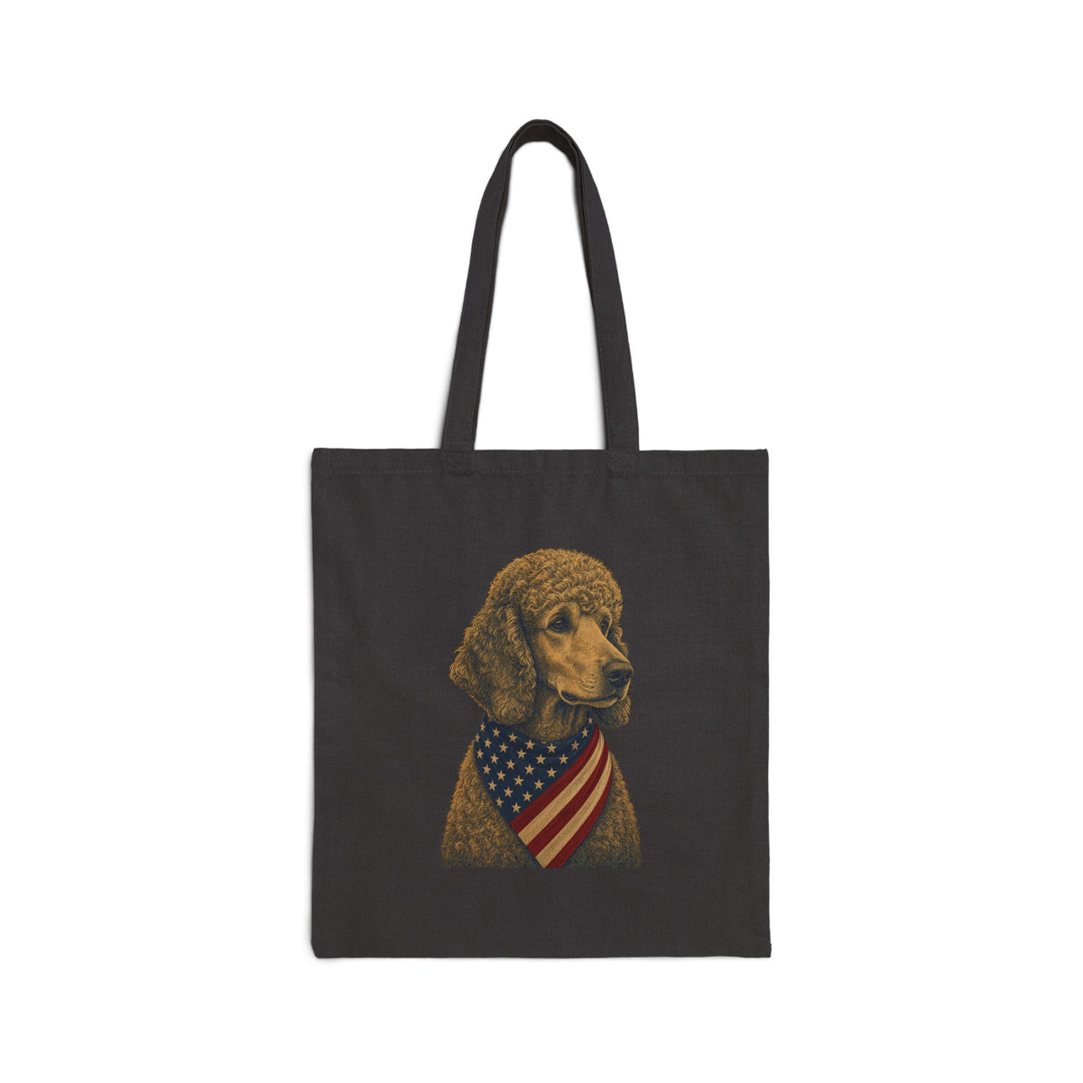 Poodle Patriotic Pup Canvas Tote Bag
