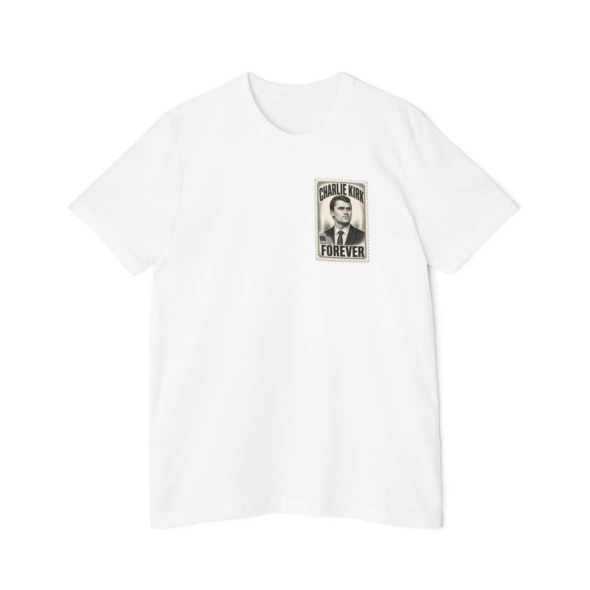 Charlie Kirk Prove Me Wrong Lightweight Tee in White – flat front