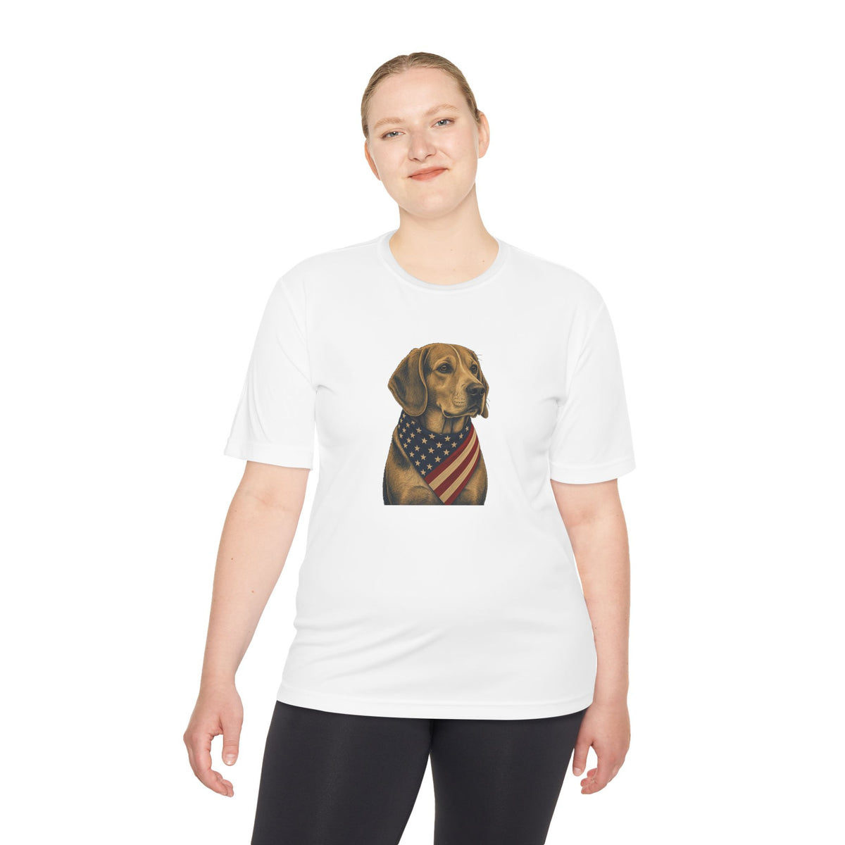 Patriotic Beagle American Flag Bandana Men's Dry-Fit Performance Tee