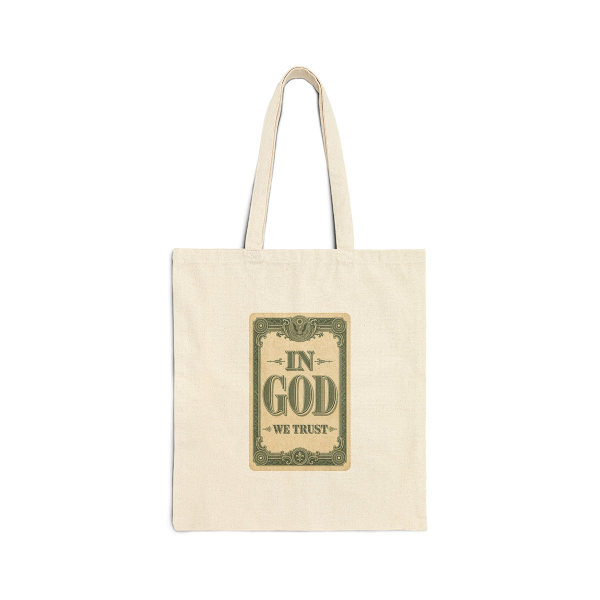 In God We Trust Card Canvas Tote Bag