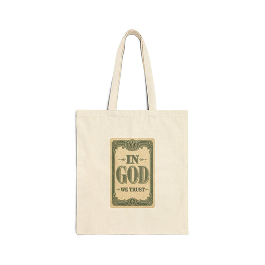 In God We Trust Card Canvas Tote Bag