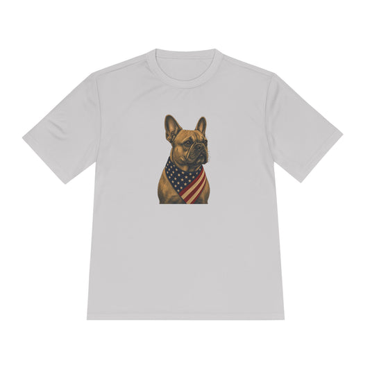 Patriotic French Bulldog American Flag Bandana Men's Dry-Fit Performance Tee