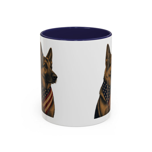 Patriotic German Shepherd Accent Mug