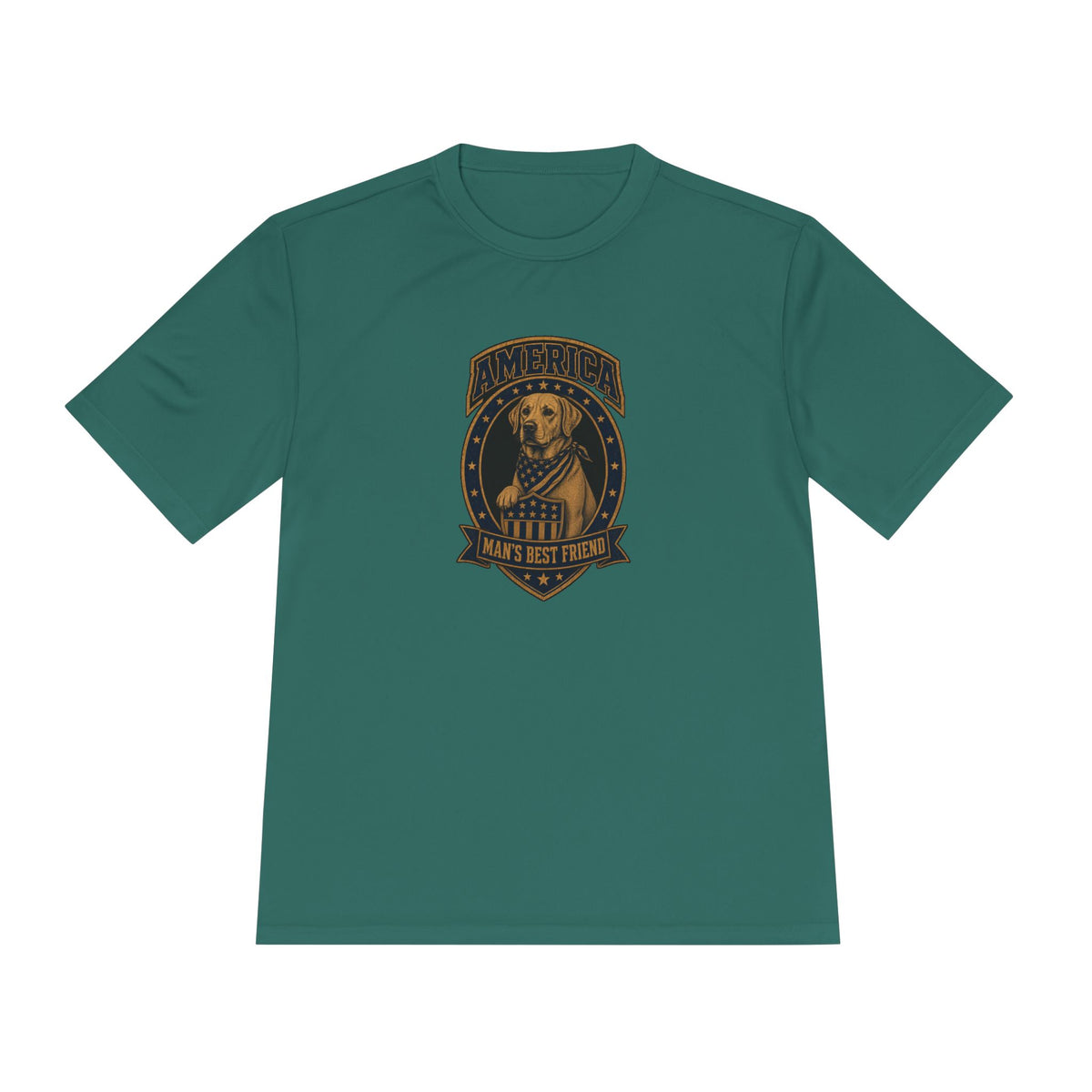 America Man's Best Friend Badge Men's Dry-Fit Performance Tee