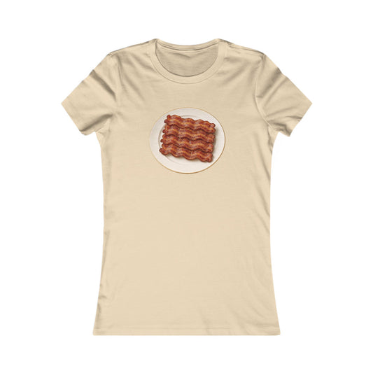 Bacon Stack Plate Women's Slim Fit Tee